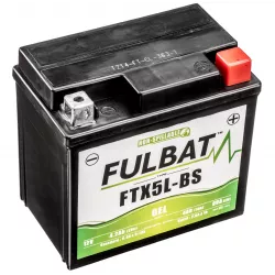 baterie 12V, YTX5L-BS / YTZ6S GEL, 12V, 5Ah, 90A, bezúdržbová GEL technologie 113x70x105 FULBAT (aktivovaná ve výrobě) M310-219 FULBAT