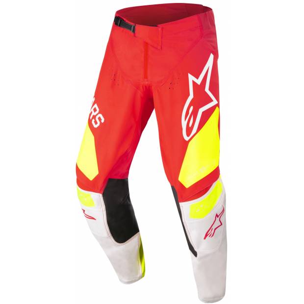 kalhoty RACER FACTORY, ALPINESTARS, dětské (červená fluo/bílá/žlutá fluo, vel. 24) M174-82-24 ALPINESTARS