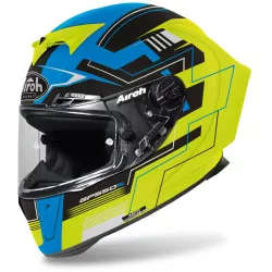 přilba GP 550 S Challenge, AIROH (matná modrá/žlutá) 2023 M140-1631 AIROH