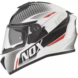 přilba N918 META, NOX (bílo-červená) 2022 M140-1842 NOX