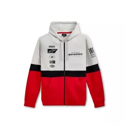 mikina POSITION ZIP HOODIE 2022, ALPINESTARS (stříbrná/černá/červená) M180-373 ALPINESTARS