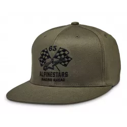 kšiltovka DOUBLE CHECK FLATBILL HAT 2022, ALPINESTARS (zelená/černá) M186-611 ALPINESTARS