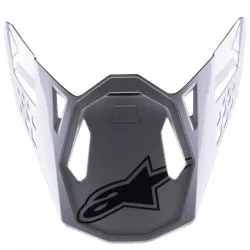 kšilt pro přilby SUPERTECH S-M8 FACTORY, ALPINESTARS (černá/bílá/červená fluo lesklá) M142-1915 ALPINESTARS