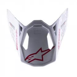 kšilt pro přilby SUPERTECH S-M8 RADIUM 2, ALPINESTARS (červená/bílá lesklá) M142-1919 ALPINESTARS