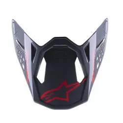 kšilt pro přilby SUPERTECH S-M8 RADIUM 2, ALPINESTARS (černá/červená lesklá) M142-1921 ALPINESTARS