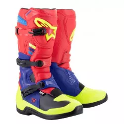 boty TECH 3, ALPINESTARS (červená/modrá/žlutá fluo/černá) 2026 M130-495 ALPINESTARS