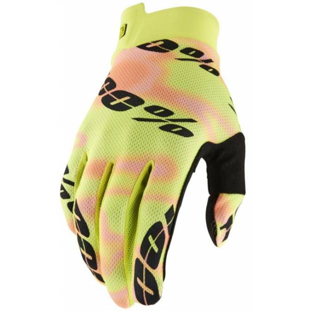 rukavice ITRACK, 100% - USA (žlutá/růžová) M172-0156 100%