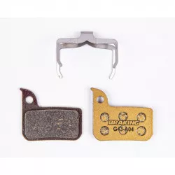 brzdové destičky pro systémy SRAM, BRAKING (směs Carbo Metalic) 2 ks v balení C009-0037 BRAKING