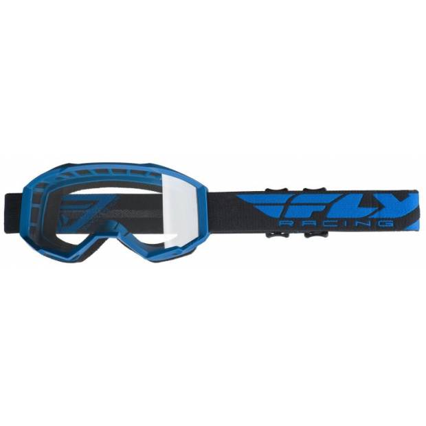 brýle FOCUS, FLY RACING - USA (modrá, čiré plexi bez pinů) M150-501 FLY RACING