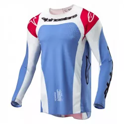 dres TECHSTAR OCURI, ALPINESTARS (světle modrá/bílá/červená) M170-0237 ALPINESTARS
