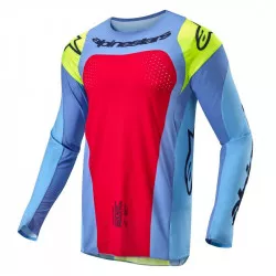 dres TECHSTAR OCURI, ALPINESTARS (světle modrá/žlutá fluo/červená) M170-0236 ALPINESTARS