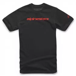 triko LINEAR WORDMARK TEE, ALPINESTARS (černá/červená fluo) M182-941 ALPINESTARS