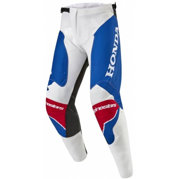 kalhoty RACER ICONIC HONDA kolekce, ALPINESTARS (bílá/modrá/červená/černá) 2024 M171-0213 ALPINESTARS
