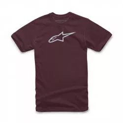 triko AGELESS CLASSIC TEE, ALPINESTARS (karmínová/světle modrá) M182-958 ALPINESTARS