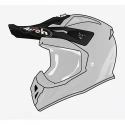 kšilt pro přilbu AVIATOR ACE 2, AIROH (černý matný) M142-2081 AIROH