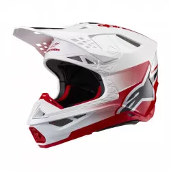 přilba SUPERTECH S-M10 UNITE, ALPINESTARS (červená/bílá) 2026 M140-2207 ALPINESTARS