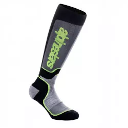 ponožky MX PLUS, ALPINESTARS (černá/šedá/žlutá fluo) 2026 M168-252 ALPINESTARS