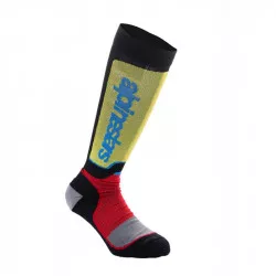 ponožky MX PLUS, ALPINESTARS, dětské (černá/červená fluo/žlutá fluo/modrá) 2026 M168-254 ALPINESTARS