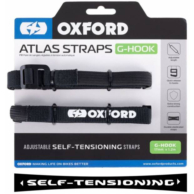 zavazadlové popruhy Atlas G-Hook, OXFORD (černá, 17mm x 1,2m) M006-730 OXFORD