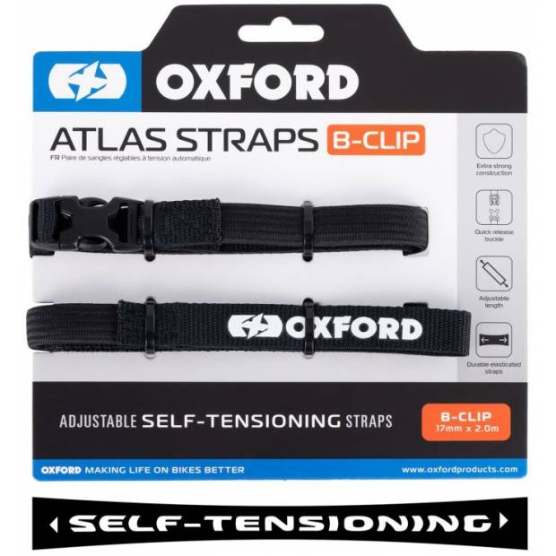 zavazadlové popruhy Atlas B-Clip, 2 ks, OXFORD (černá, 17mm x 2m) M006-737 OXFORD
