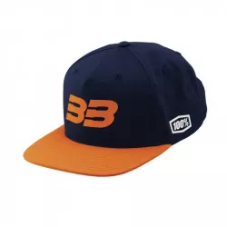 kšiltovka 100% - BB33 Snapback modrá/oranžová (vel. UNI) M186-879 100%
