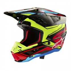 přilba S-M5 ACTION 2, ALPINESTARS (žlutá fluo/červená fluo) 2026 M140-2215 ALPINESTARS
