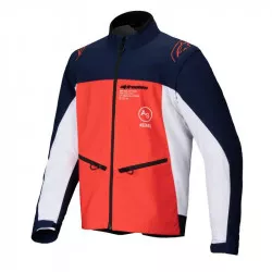 bunda LITE-DURA SOFTSHELL, ALPINESTARS (modrá/oranžová/bílá) 2027 M100-1091 ALPINESTARS