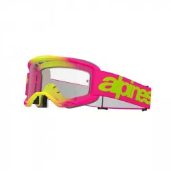 brýle VISION 5 WORDMARK, ALPINESTARS (růžová/žlutá fluo, čiré plexi) M150-1008 ALPINESTARS