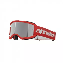 brýle VISION 3 WORDMARK, ALPINESTARS (červená, zrcadlové stříbrné plexi) 2026 M150-1013 ALPINESTARS