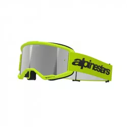 brýle VISION 3 WORDMARK, ALPINESTARS (žlutá fluo, zrcadlové stříbrné plexi) 2026 M150-1015 ALPINESTARS
