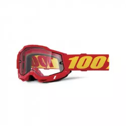 ACCURI 2, 100% Enduro Moto brýle červené, čiré Dual plexi M150-1080 100%