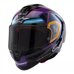 přilba SUPERTECH R10 limitovaná edice MARTINATOR JORGE MARTIN, ALPINESTARS (modrá/fialová/červená/žlutá) M140-2382 ALPINESTARS