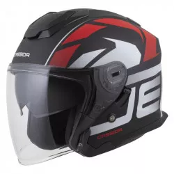 přilba Jet Tech 2.0 RoTo, CASSIDA (černá matná/červená/bílá) 2026 M140-2586 CASSIDA