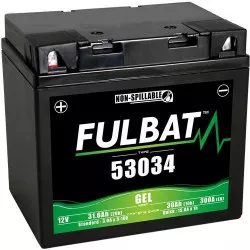 baterie 12V, 53034 GEL, 30Ah, 300A, bezúdržbová GEL technologie 178x123x166 FULBAT (aktivovaná ve výrobě) M310-275 FULBAT