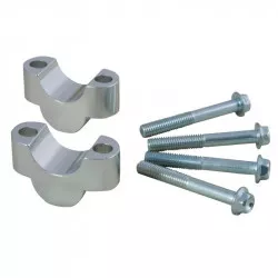 sada na zvýšení řídítek + 20 mm (průměr 22 mm) vč. šroubů, RTECH (stříbrná) M400-3732 RTECH