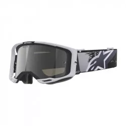 brýle VISION 8 LAHND, ALPINESTARS (bílá/černá, zrcadlové stříbrné plexi) 2026 M150-1124 ALPINESTARS