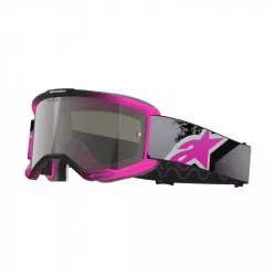 brýle VISION 5 LAHND, ALPINESTARS (růžová fluo/šedá/černá/bílá, zrcadlové stříbrné plexi) 2026 M150-1125 ALPINESTARS