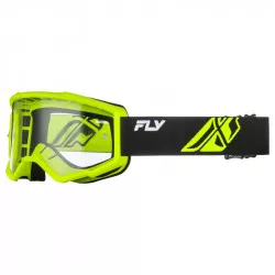 brýle FOCUS, FLY RACING - USA dětské (černé/Hi-vis - čiré plexi) M151-111 FLY RACING