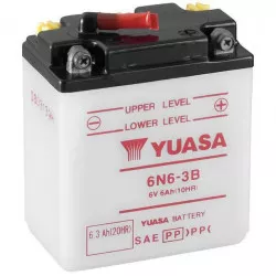 motobaterie 6V, 6N6-3B, 6,3Ah, konvenční 99x57x111, YUASA originál (suchá-nenaplněná, bez elektrolytu) M310-301 YUASA