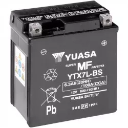 motobaterie 12V, YTX7L, 6,3Ah, 100A, bezúdržbová MF AGM 115x72x132, YUASA originál (aktivovaná ve výrobě) M310-307 YUASA