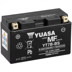 motobaterie 12V, YT7B-BS, 6,8Ah, 110A, bezúdržbová MF AGM 150x65x93, YUASA originál (vč. balení elektrolytu) M310-309 YUASA