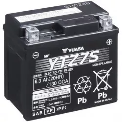 motobaterie 12V, YTZ7S, 6,3Ah, 130A, bezúdržbová SUPER MF AGM 113x70x105, YUASA originál (aktivovaná ve výrobě) M310-310 YUASA