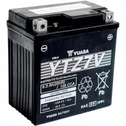 motobaterie 12V, YTZ7V, 6,3Ah, 105A, bezúdržbová SUPER MF AGM 113x70x120, YUASA originál (aktivovaná ve výrobě) M310-311 YUASA