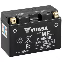 motobaterie 12V, YT9B, 8,4Ah, 120A, bezúdržbová MF AGM 150x70x105, YUASA originál (aktivovaná ve výrobě) M310-315 YUASA
