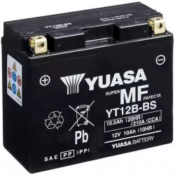 motobaterie 12V, YT12B-BS, 10,5Ah, 210A, bezúdržbová MF AGM 150x69x130, YUASA originál (vč. balení elektrolytu) M310-322 YUASA