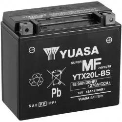 motobaterie 12V, YTX20L, 18,9Ah, 270A, bezúdržbová MF AGM 175x87x155, YUASA originál (aktivovaná ve výrobě) M310-331 YUASA