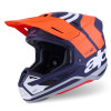 přilba SUPERTECH S-M7 CORE, ALPINESTARS (oranžová/modrá/bílá/matná, vel. 2XL) M140-2708-2XL ALPINESTARS