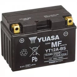 motobaterie 12V, YT12A-BS, 10,5Ah, 175A, bezúdržbová MF AGM 150x87x105, YUASA originál (vč. balení elektrolytu)  M310-349 YUASA