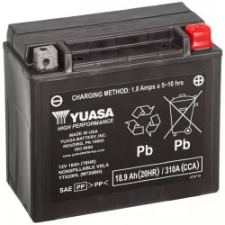 motobaterie 12V, YTX20HL, 18,9Ah, 310A, bezúdržbová SUPER MF AGM 175x87x155, YUASA originál (aktivovaná ve výrobě) M310-358 YUASA