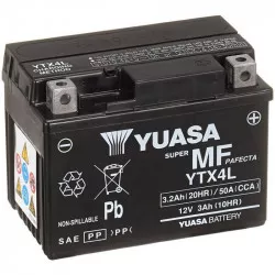motobaterie 12V, YTX4L, 3,2Ah, 50A, bezúdržbová MF AGM 114x71x86, YUASA originál (aktivovaná ve výrobě) M310-359 YUASA